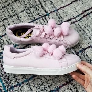 Circus Sam Edelman carmela suede pink pompom shoes